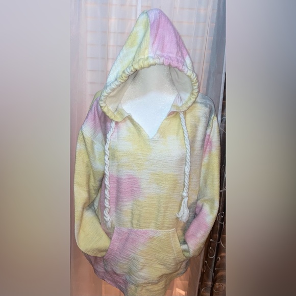 Southern Spirit Bathing suit Cover Hoodie Picket Pastel Tie Dye Relaxed Fit M - Picture 3 of 15